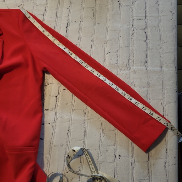 Halogen Open Front Red Blazer Size M - Picture 9 of 10